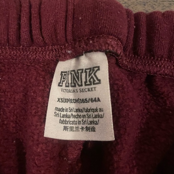 Victoria's Secret PINK Maroon Joggers - Picture 2 of 2